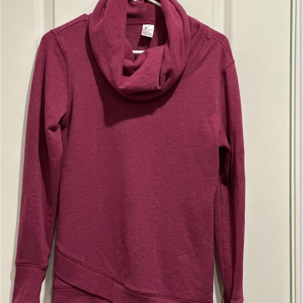 Old Navy Active Women's Pink Cowl Neck Collared Sweatshirt Size XS